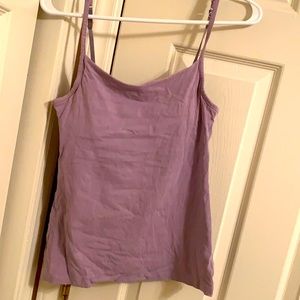 Lavender cami with shelf bra